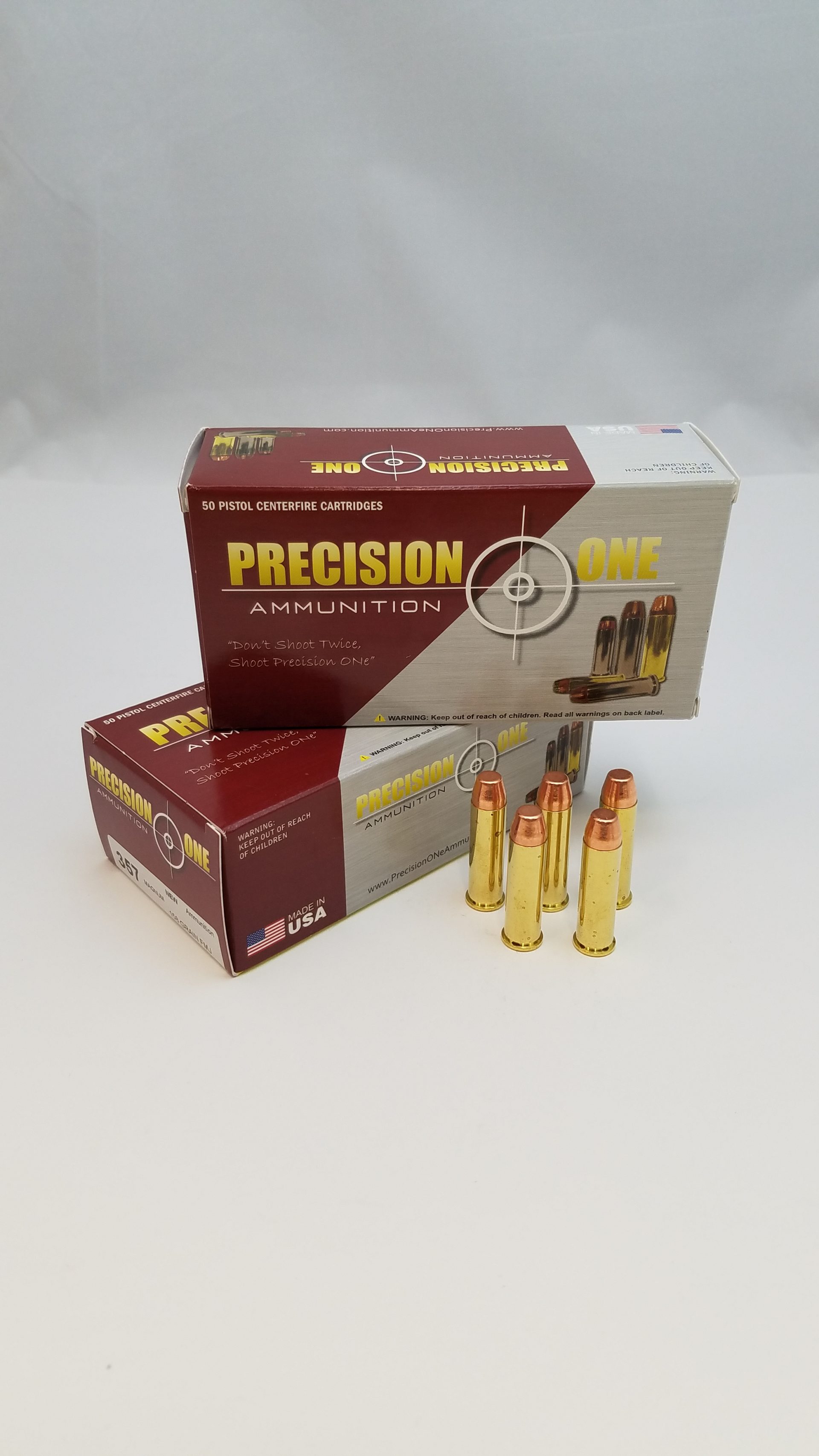 357 Magnum 158 gr FMJ (NEW) - Precision One Ammunition