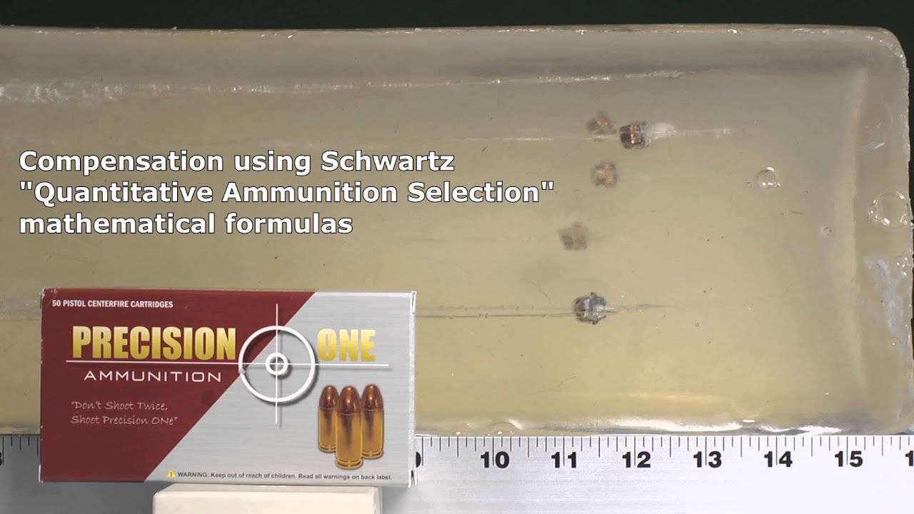 Glock 42 G42 ammo test: Precision One .380 ACP review in ClearBallistics gelatin